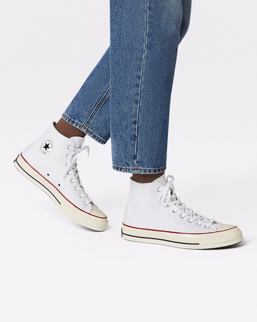 Pánské Boty Vysoké Converse Chuck 70 Vintage Platene Bílé | CZ QE31X49